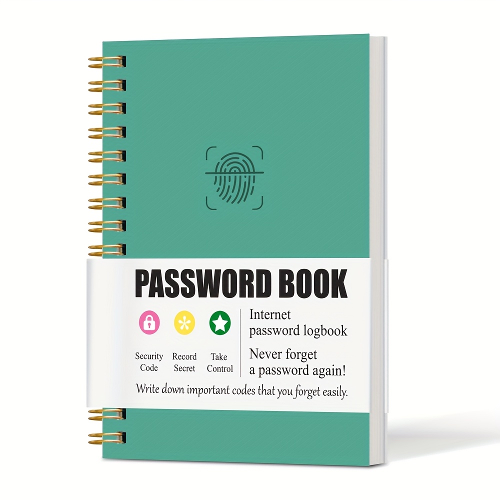 TEMU Secure Mini Password Book - Portable For Internet And Computer . Privacy-ensuring Notebook For Home, Office, Or Travel