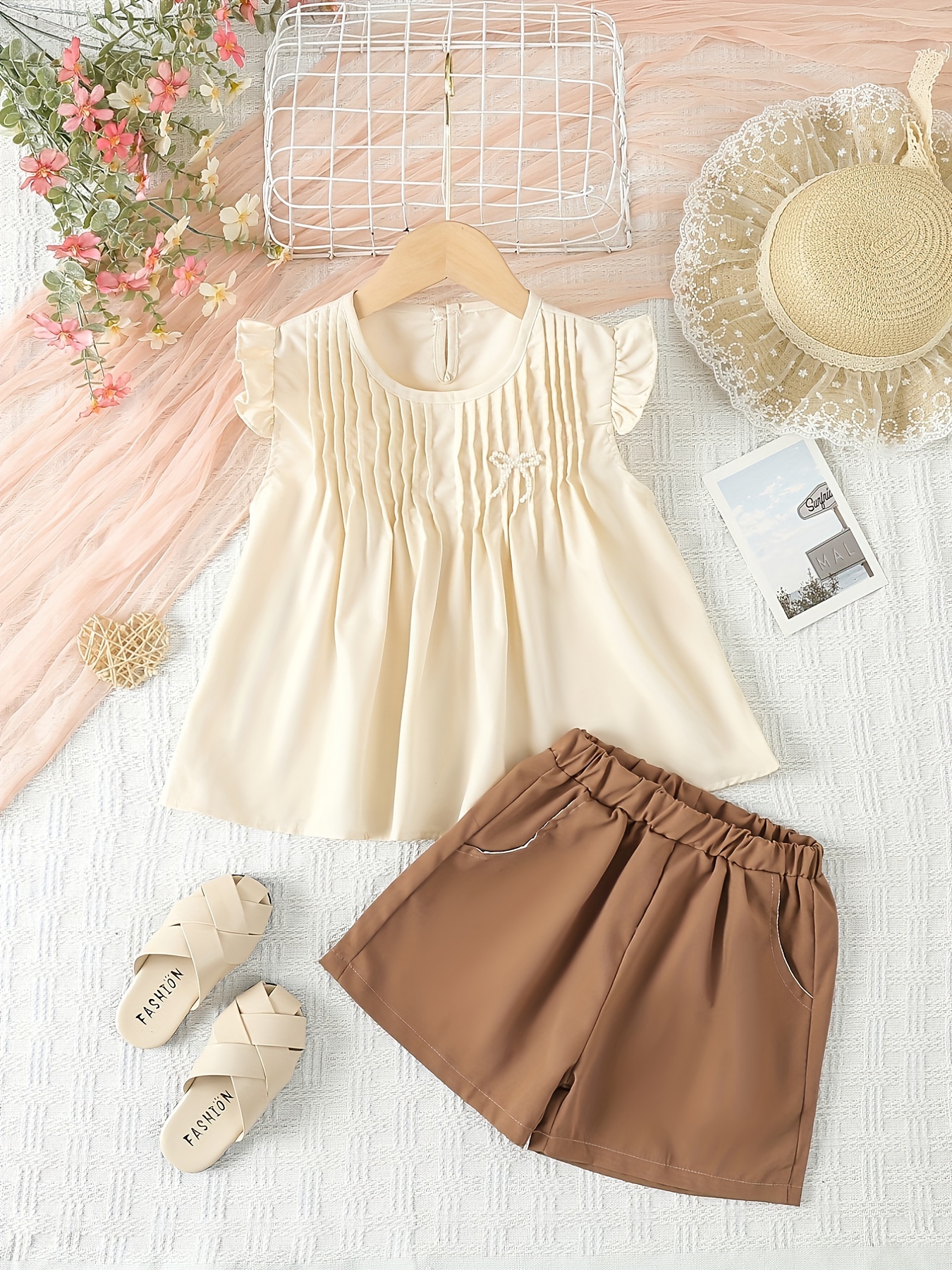 conjunto verano top babydoll plisado sin shorts Temu Ecuador