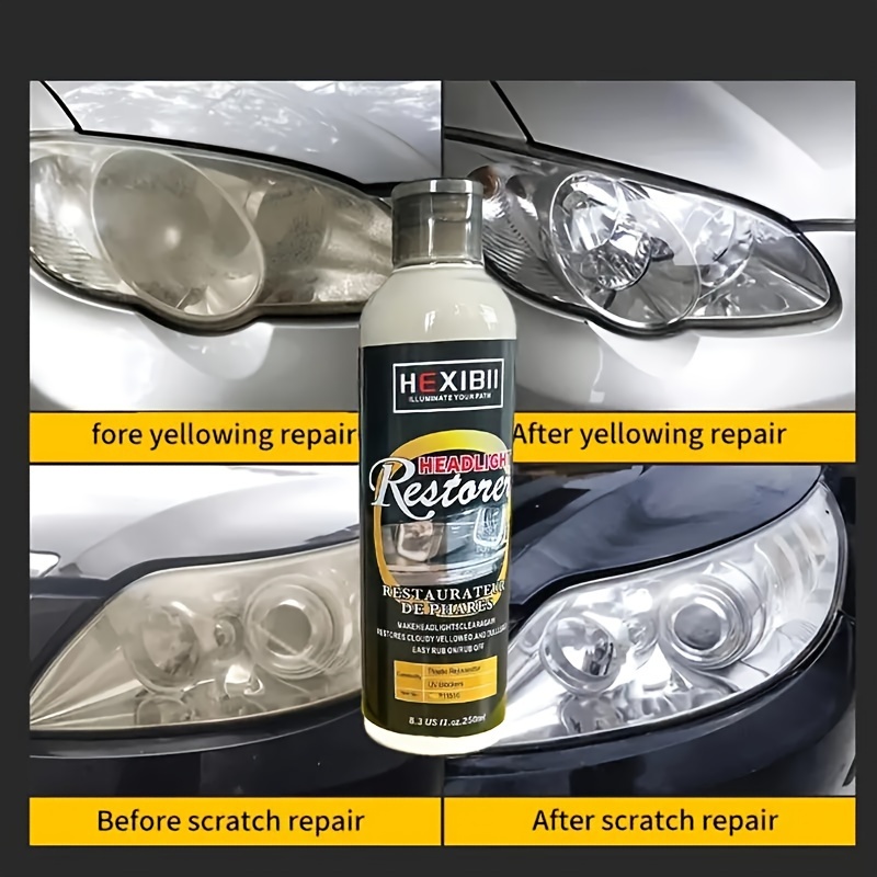 

Car Front And Rear Headlight Repair Solution, Car Headlights Oxidized, Yellowed, Scratched, Blurred, Enhanced Crystalline Coating Refurbishing Agent (250ml, 1 Piece)