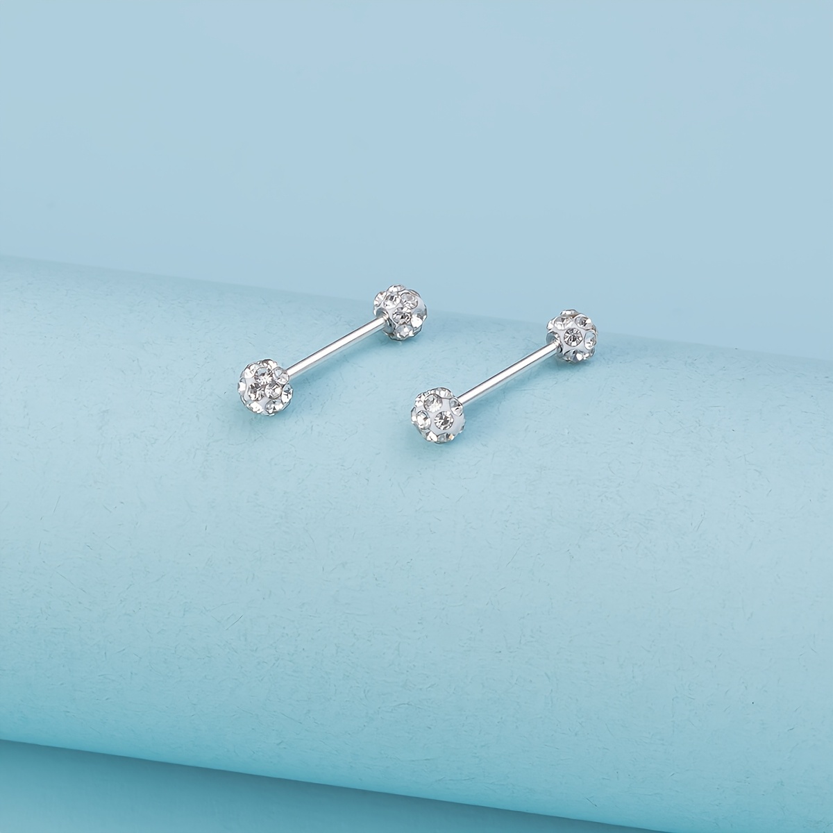 E-shop 1/4 Paar Glänzende 3/4/5/6mm Kugel Ohrstecker für Frauen Ohrknorpel Piercing Tragus Helix Bar Körper Schmuck Geschenk