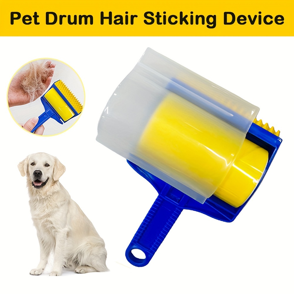 

Pet Hair Remover Roller, 2-in-1 Pet Cleaning Product With Silicone Brush Head And Roller Hair Remover, Can Wash The Silicone To Remove Hair From Clothes And Carpets.