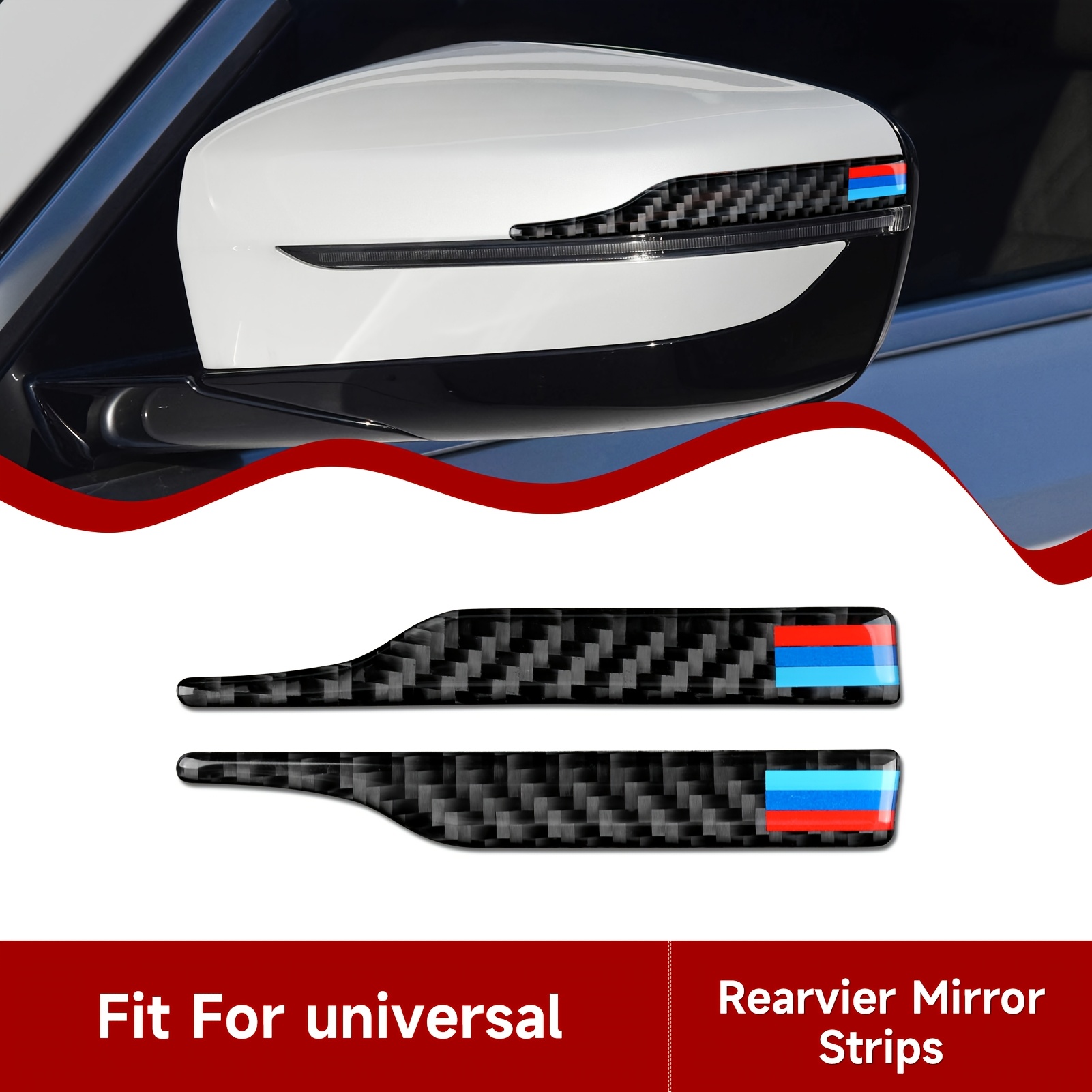 

2pcs Carbon Fiber Rearview Mirror Protector Stickers For Bmw 1, 2, 3, 4, 5, 6, & X1, X2, X3, X4, X5, X6 - Anti-collision, -resistant Decal Trim With , & Design