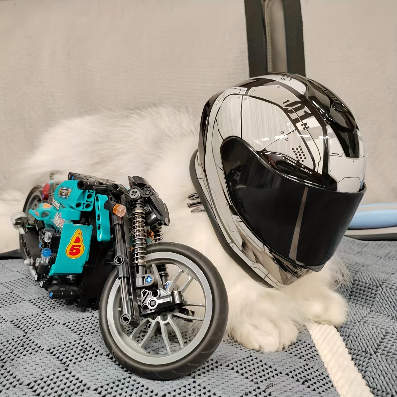 1 adorable astronaut cat helmet white mecha style - Temu Pakistan