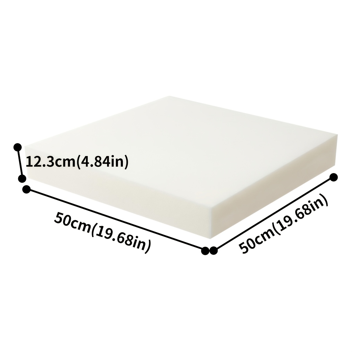 TEMU 1pc White Foam Pad - Patio Furniture Chair Cushion, Suitable For Sofa Cushion Support For Sagging Cushions, Repairing Loose Seats, Patio Chairs,