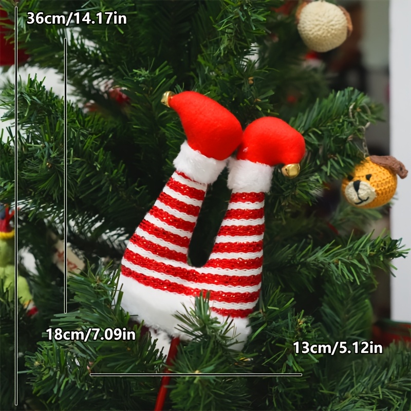 TEMU Vase Flower Arrangement Decoration, Christmas Elf Foot Inserted Branch, Holiday Window Pendant, Christmas Tree Pendant Decoration, Santa Claus
