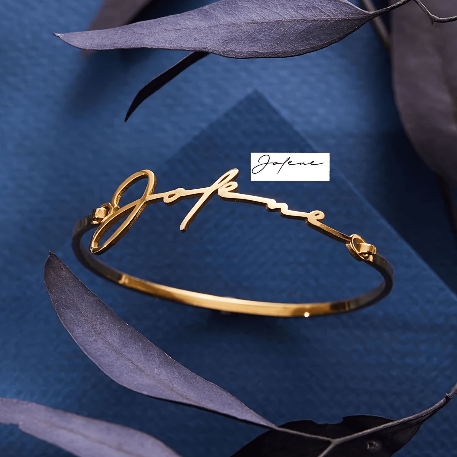 TEMU [customization] Custom Hand-written Bracelet - Personalized Jewelry With Real Hand-written Design - Signature Bracelet - Personalized