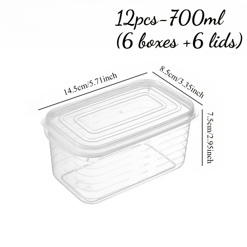 TEMU 12pcs Set Of Leak-proof, Stackable, Microwave- Storage Containers. Suitable For Refrigerator And Freezer Storage Of Meat, Fruits, Vegetables,