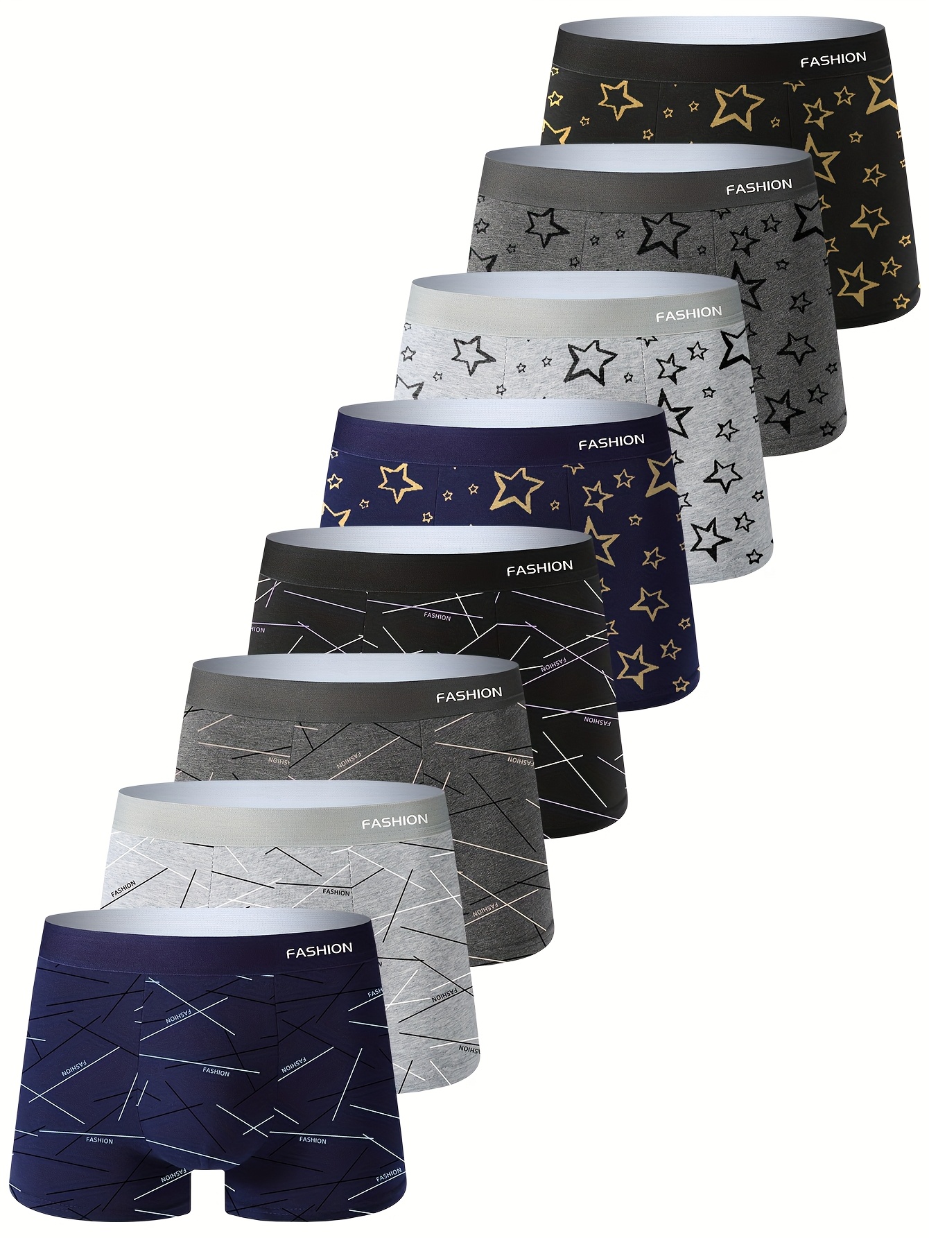 8pcs ropa interior masculina esquinas moda tendencia Temu Spain