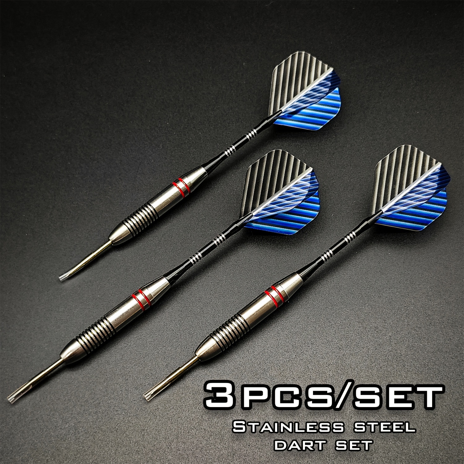 

24g Professional Dart Set, 3 Pcs Stainless Steel Tip Darts, Universal Fit For Training And Competition, Sturdy And Durable Design For Players Age 14 And Up