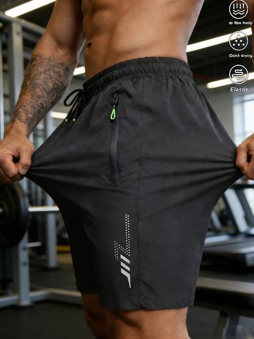 mens fashion casual shorts lightweight non stretch asymmetrical hem drawstring closure side zipper pockets for summer