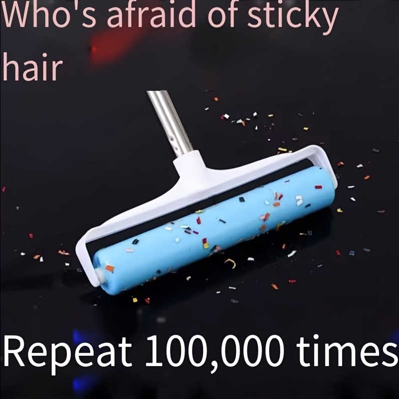 24cm wide reusable lint roller washable pet hair remover with durable plastic handle strong dust collection for home use   with colorful   household cleaning tool   design sturdy construction lint remover for clothes Product details 0