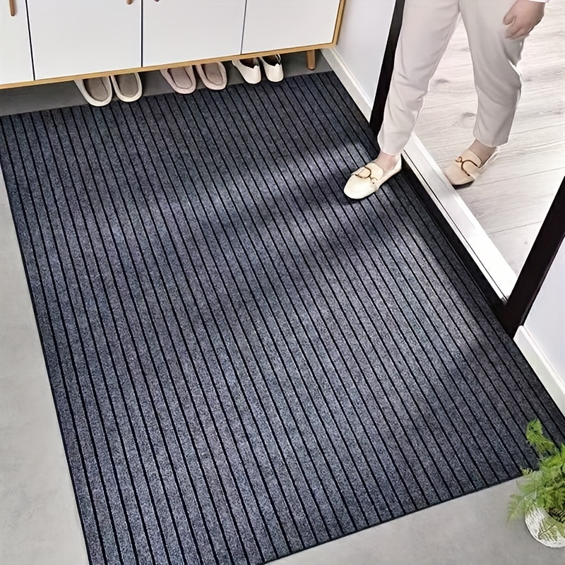 Kitchen Floor Mat Absorbent Non-slip Gray Striped Floor Mat Entrance Door Mat Cut Room Decoration Non-slip Mat 60*90cm/23.6*35.4inch, 80*120cm/*47.2inch, 100*100cm/39.4*39.4inch, 100*200cm/39.4*79inch