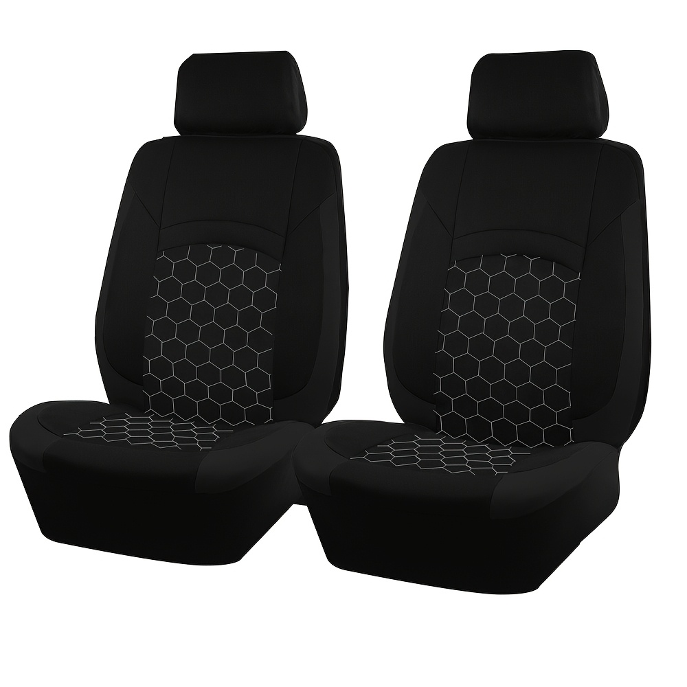 Temu Housses De SièGe Auto Universelles Pour Places - Tissu Polyester Motif Avec Rembourrage ÉPonge, Lavables à , Pour Les SièGes , Cadeaux De NoëL-image