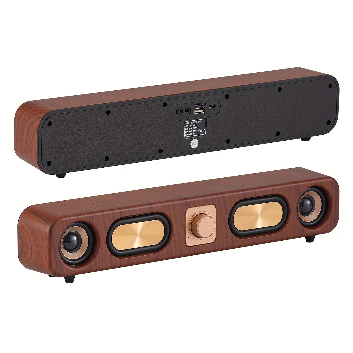 10W Vintage Wireless Bluetooth Sound Bar Speaker Desktop Dual 2''... product image 3