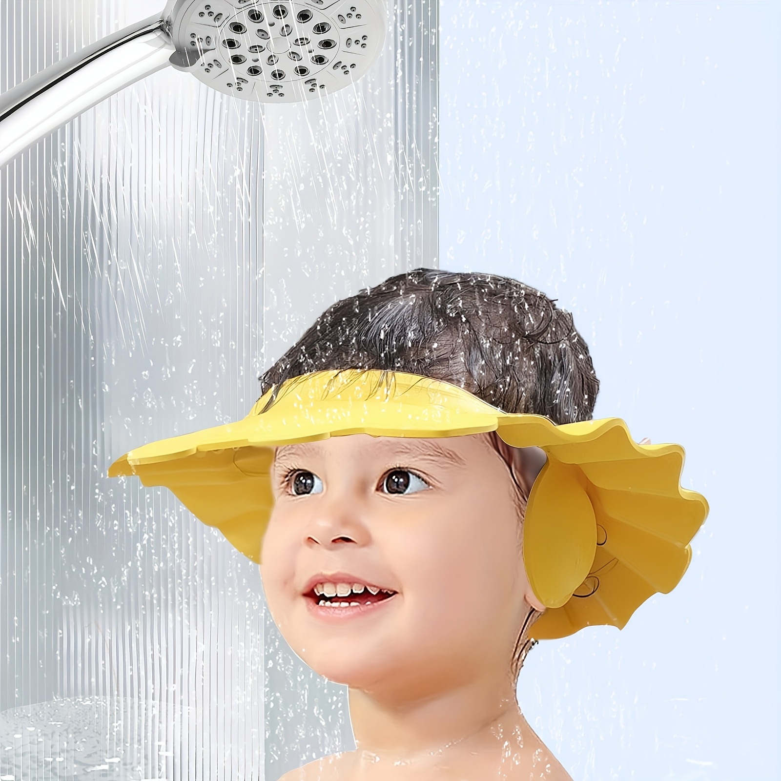 

2pcs 's Shower Cap, Adjustable Bathing Waterproof Cap, Wash Cap Covering Ears, Suitable For Girls And Boys To Prevent Water From Entering When Bathing, Christmas, Halloween And Thanksgiving Gifts