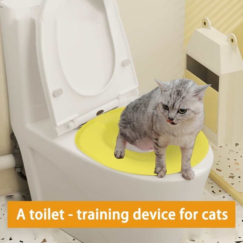 1pc easy to   toilet training seat anti slip design for cats   litter box and training seat