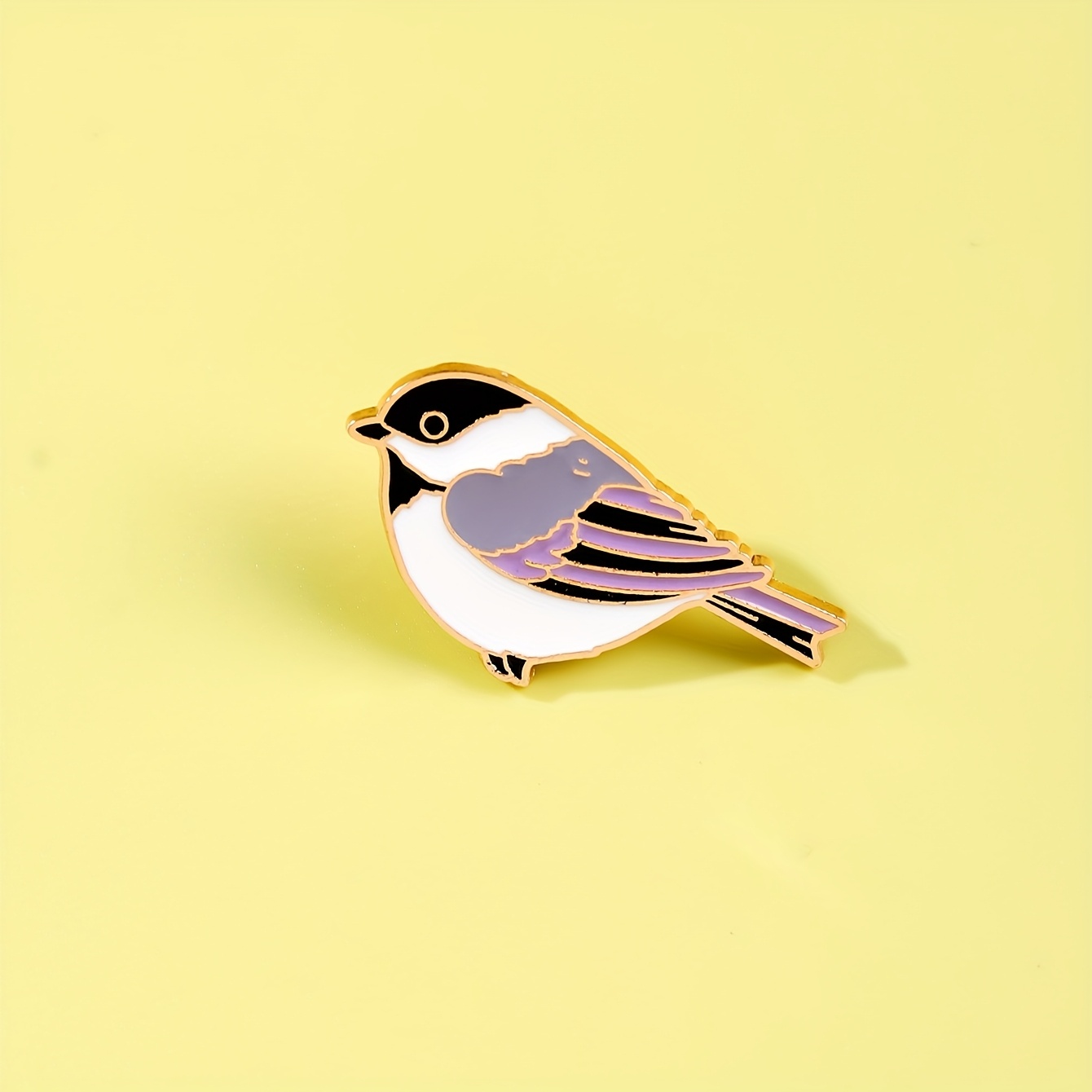 Chickadee Enamel Brooch | Fashion Decorative Brooches Ornaments Lapel Bag Badges Jewelry Gifts, Alloy With Silicone Back By