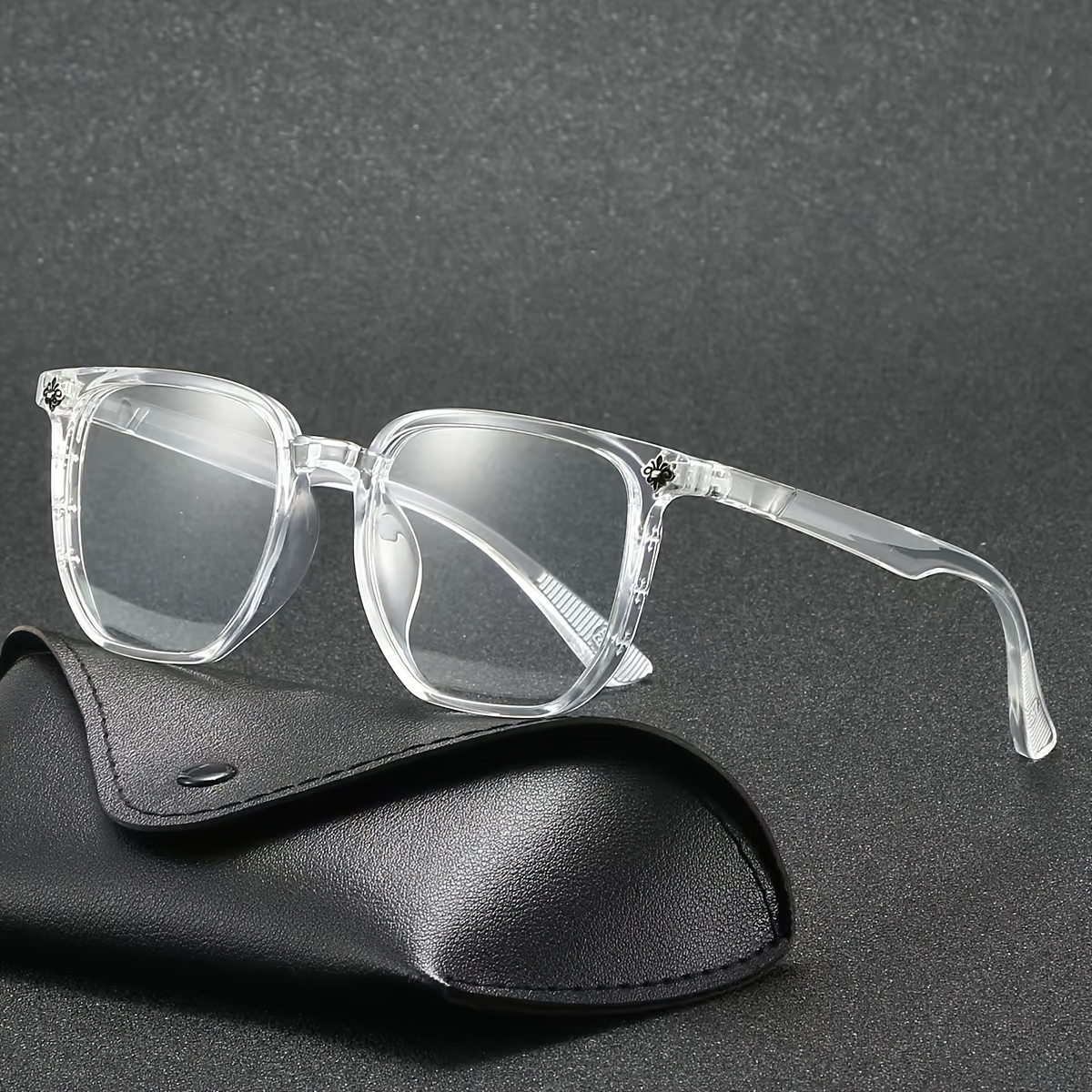 Image of Retro Trendy Cool Nude -light New All-match Glasses Fashion Nude Glasses Casual Trendy