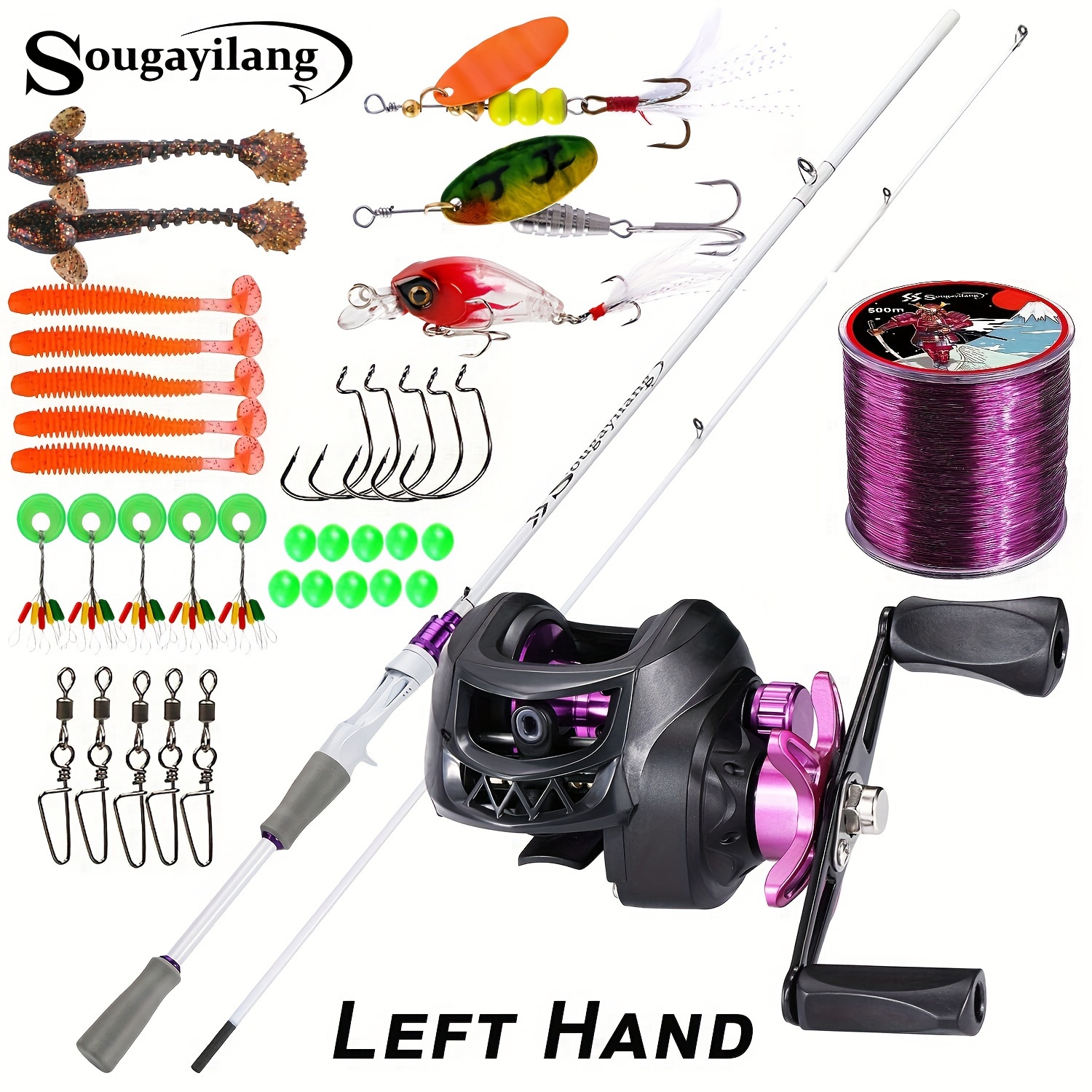 Sougayilang Colorful Fishing Gear Set Advanced Angler 5 - Temu