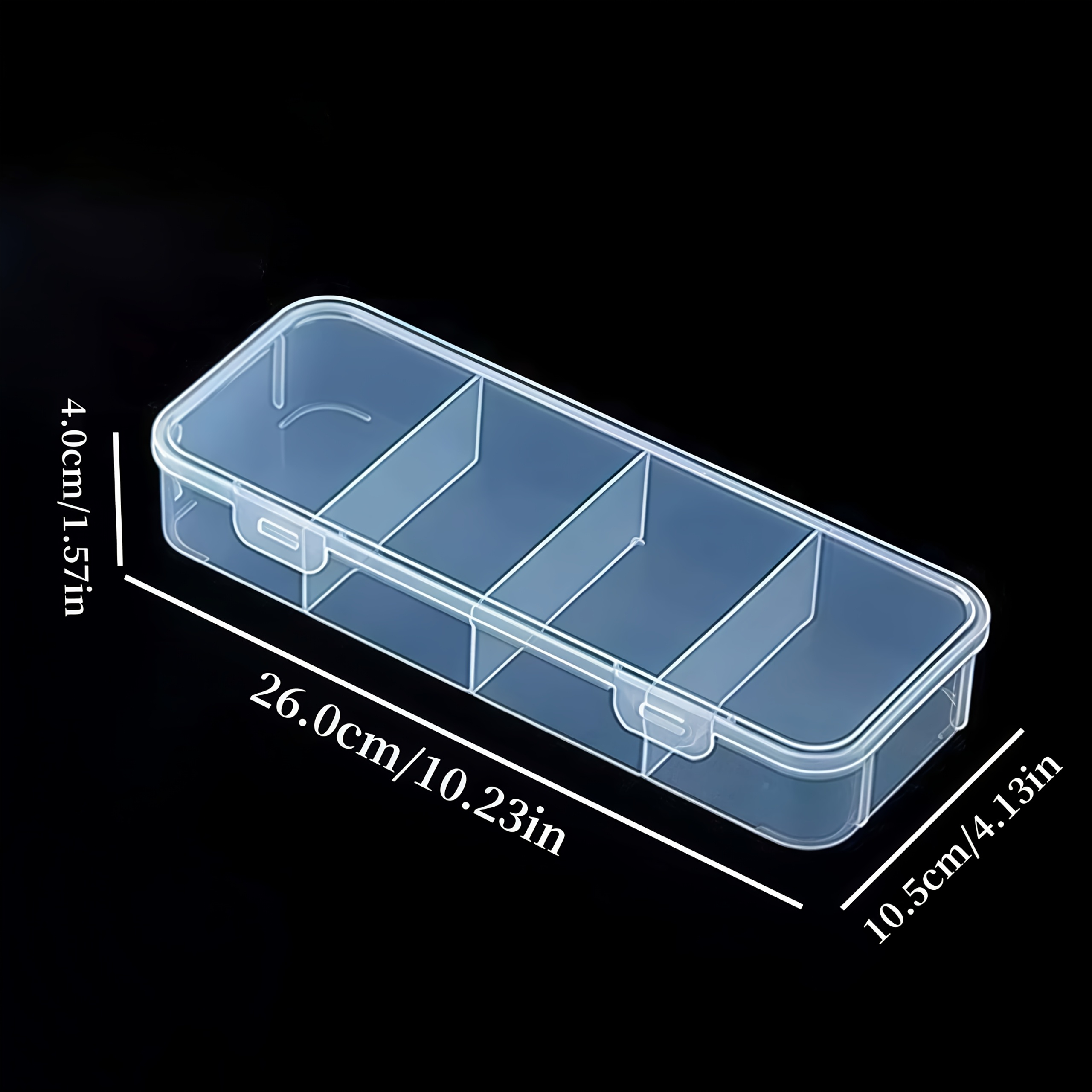 TEMU 1 pz Scatola portaoggetti per pezzi d'attrezzatura a quattro scomparti, scatola portaoggetti multi-scomparto per attrezzi, viti per la casa,
