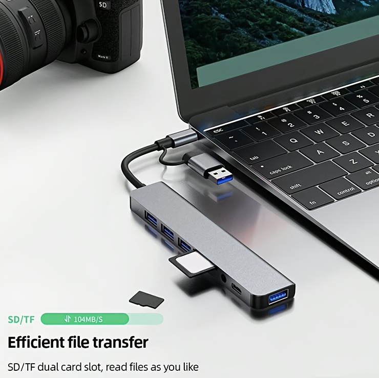 Usb Hub Dual Purpose Hub Usb Type C Interface 8 port Usb C - Temu Bahrain
