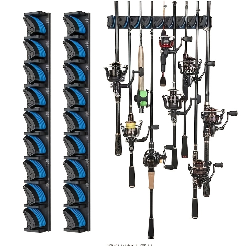 

Garage Wall Mounted Fishing Rod Holder Set, Fishing Rod Storage Rack