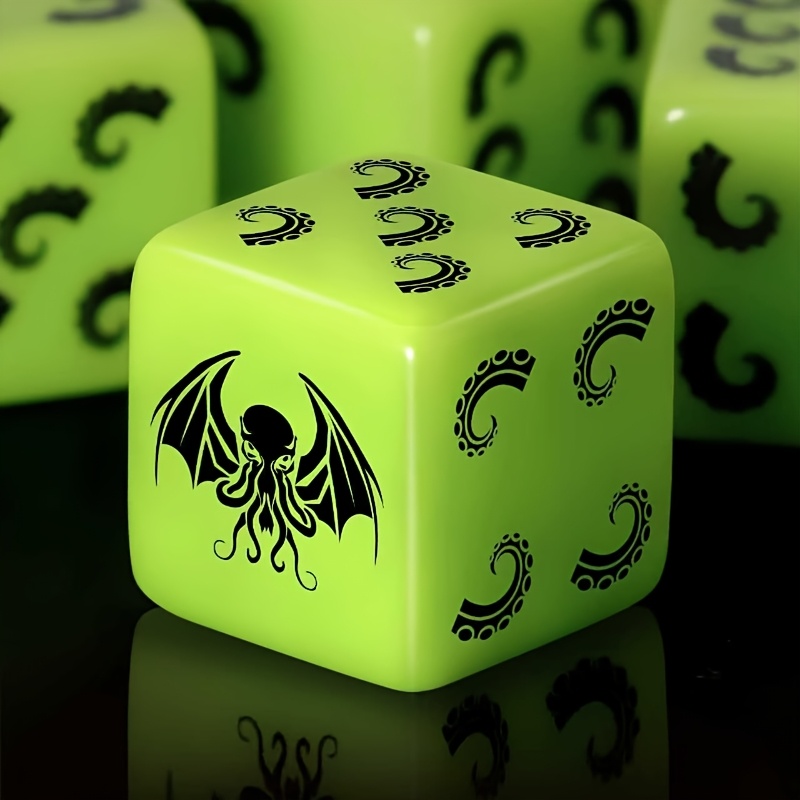 E-shop SWAJUJA Set mit 3 Würfeln im Oktopus-Design, hergestellt aus 16 mm Acryl, sechsseitig, für Tabletop-Spiele und als Geschenke für Partys
