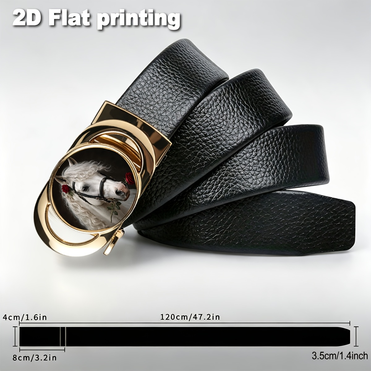 TEMU Plat 2D, 1 Ceinture et Tendance, Motif et , un Cadeau pour et , Saint-Valentin, Noël, Halloween, Cadeau d'Anniversaire, Légère, Durable et