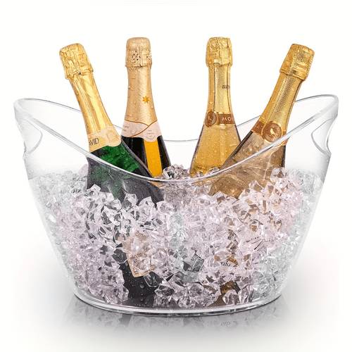 1 transparent ice bucket suitable for beverages wine beer and soda for parties ideal for use at parties bars and restaurants