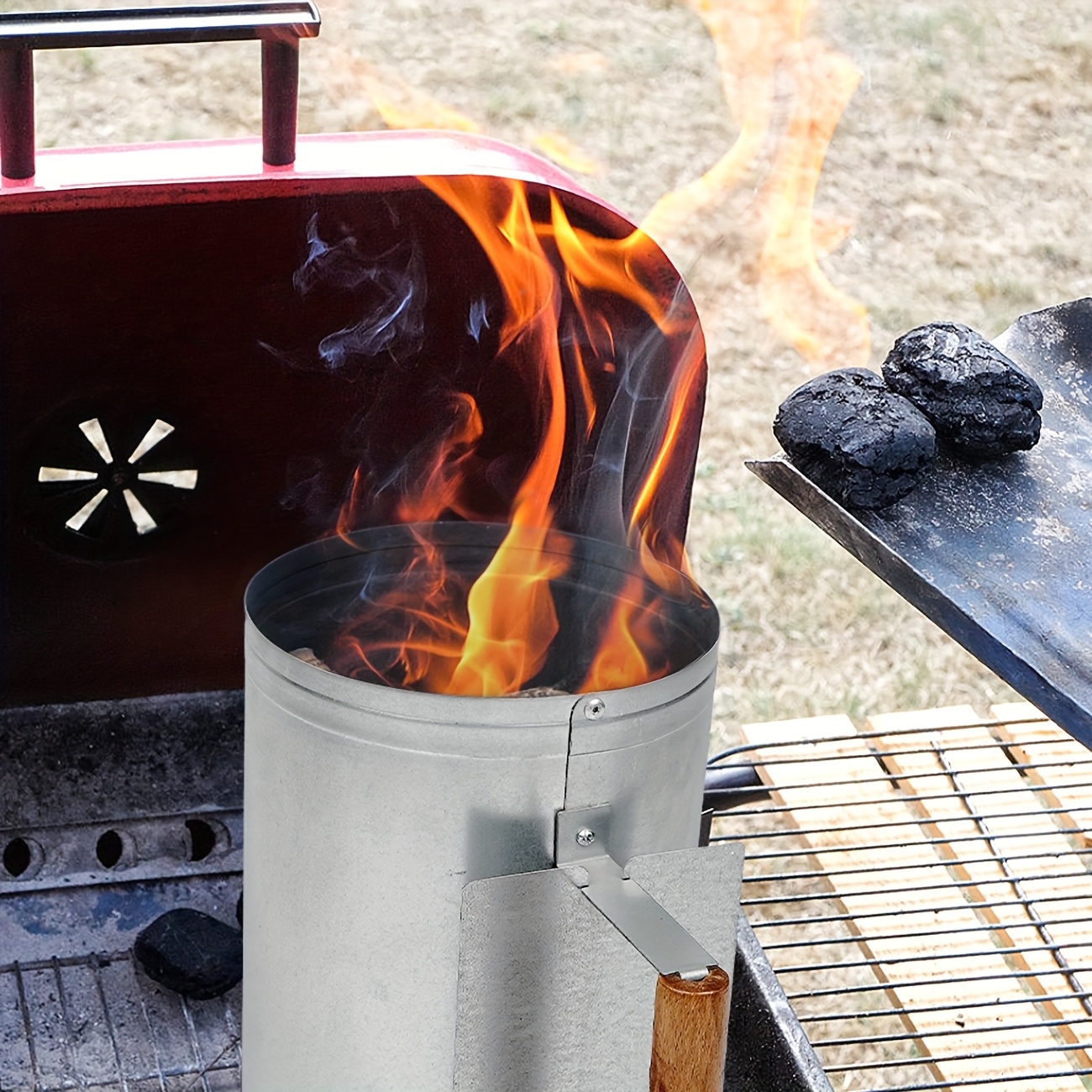 Charcoal Chimney How To Heat A Charcoal Grill Heavy Duty Bbq