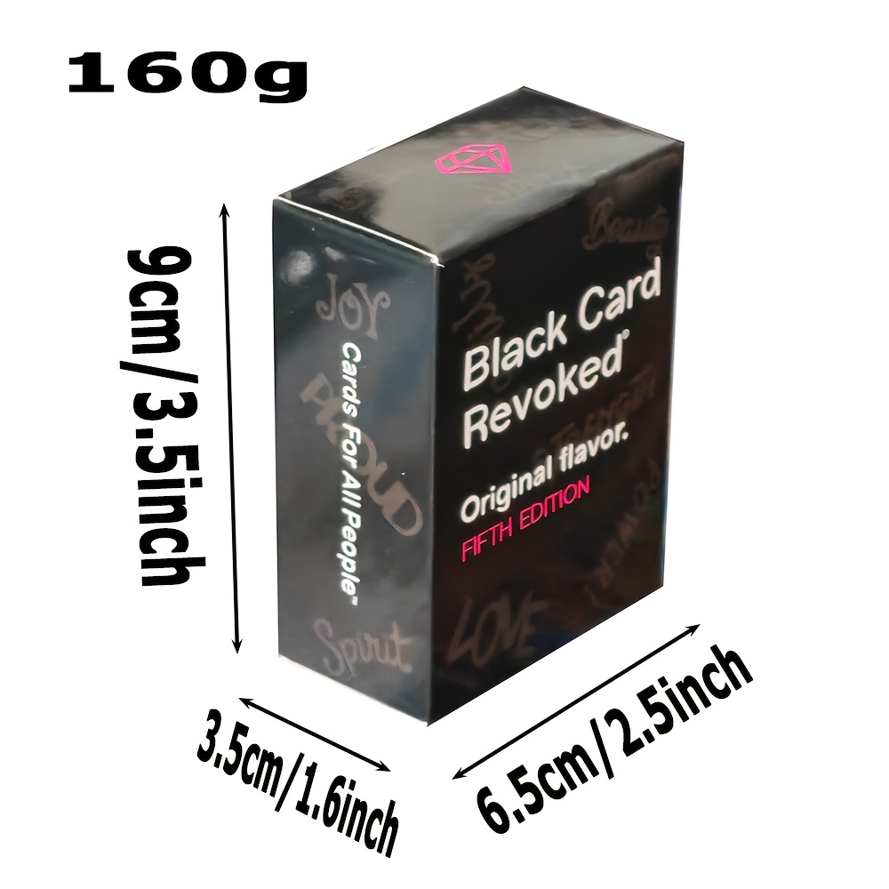 Black Card Revoked Party Game for The Culture - Fifth Edition with Original Flavor & Limited Edition Content | Hilarious Icebreaker Questions, Dance & Sing Challenges | Premium Cardstock for Game Nights, Social Gatherings & Events, Event Icebreakers, Vibrant Package, Durable Game Cards