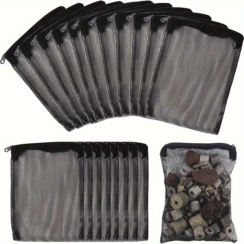 TEMU 50pcs Fish Tank Filter Aquarium Filter Media Bags Small Aquarium Filter Aquarium Accessories Crushed Coral Fine Mesh Aquarium Filter Fish Tank