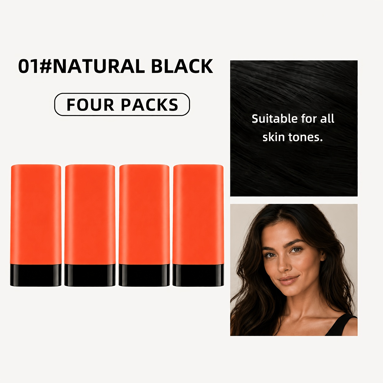 TEMU 4 sticks de capillaire portables, étanches et résistants à la transpiration de 80G - Anti-agglomération, correcteur pour une couverture des