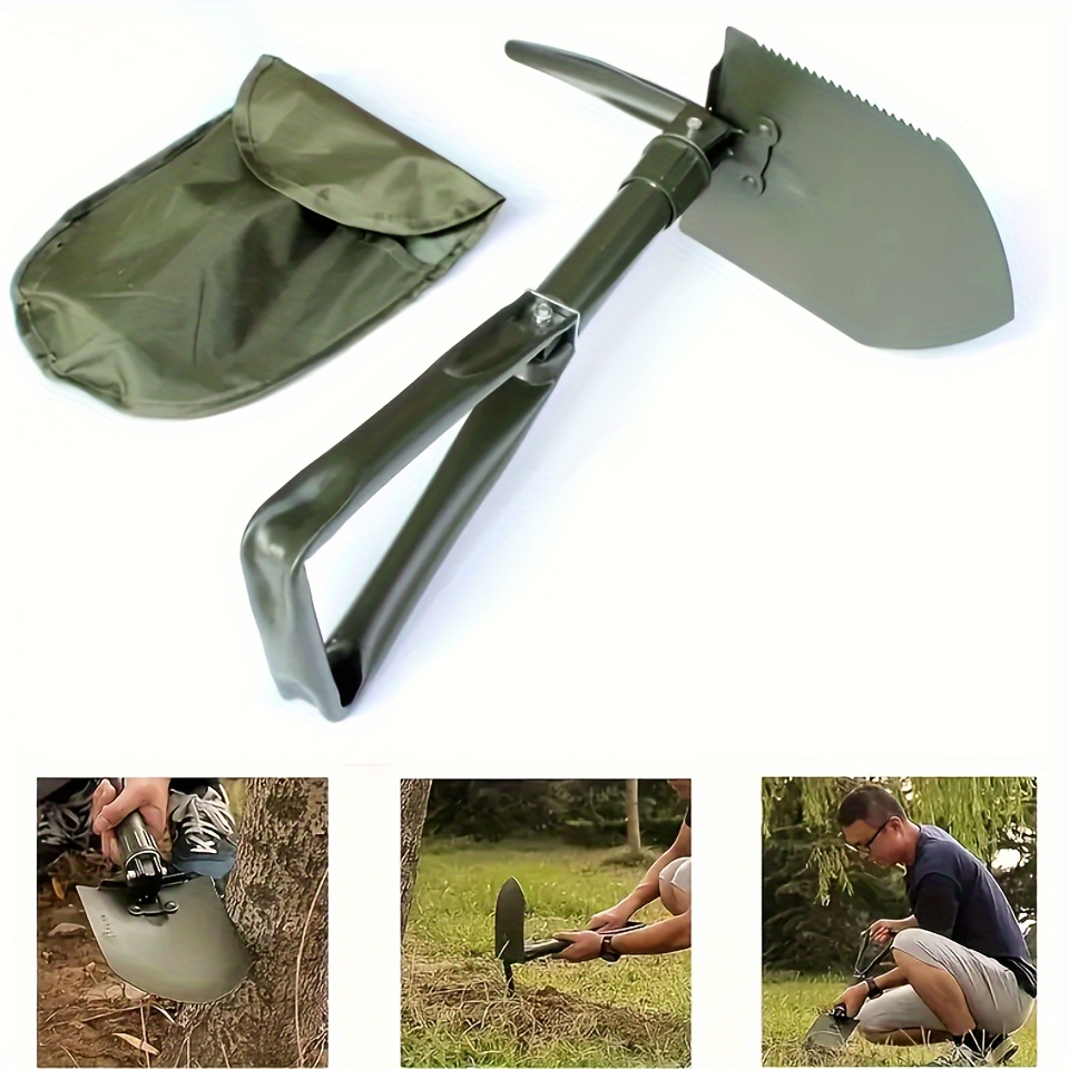 

Portable Survival Shovel, Folding Multifunctional Shovel For Outdoor Camping, Hiking, Backpacking