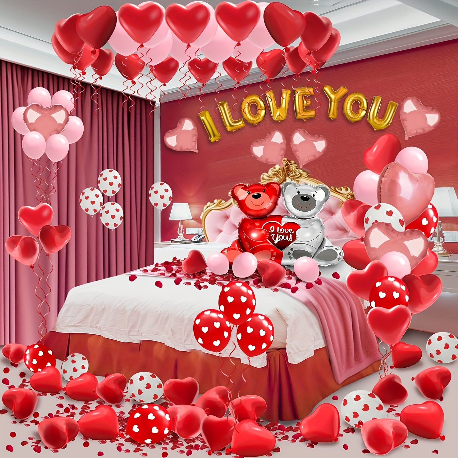 

[top-] Kaduos 1054pcs 's Day Set - Includes , Red & I You And 1000 For Proposals, Weddings & Anniversaries