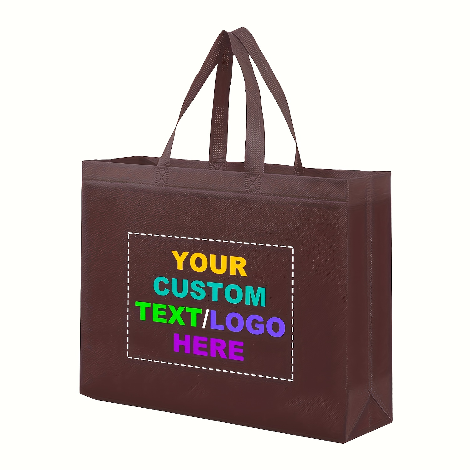 60pcs Customizable Reusable Tote Bags, Large Capacity with Custom Printing