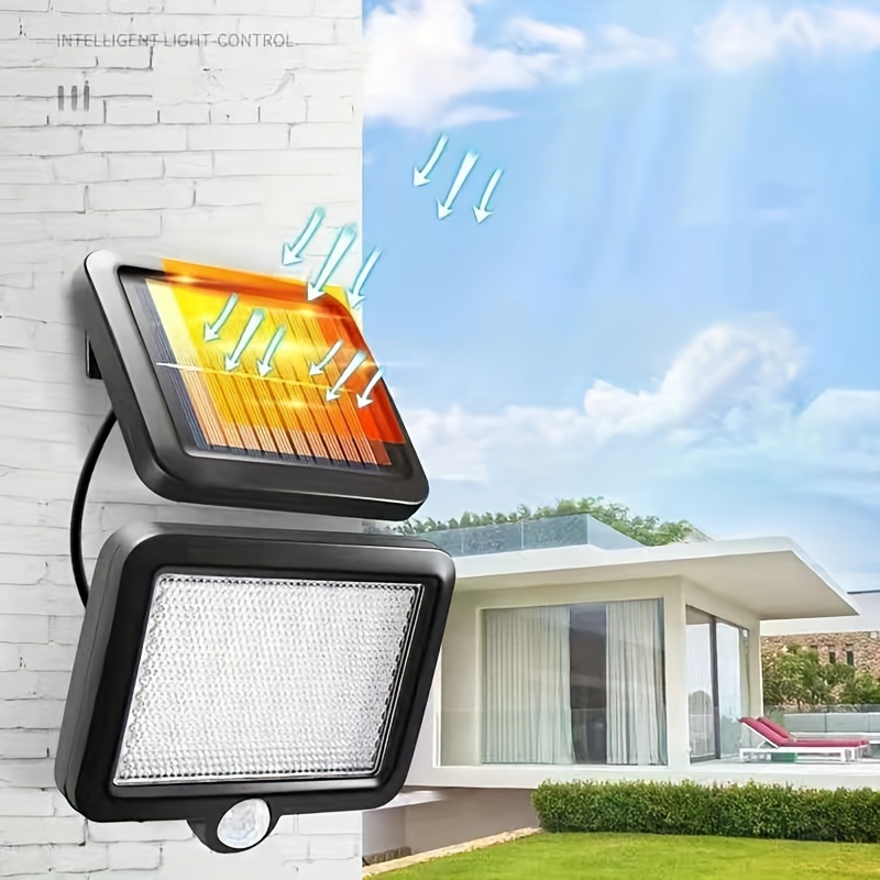 

1pc Led Solar Motion Sensor Light, Plastic Outdoor Garden Lighting, Adjustable Wall Mount, Light Up Your Deck, Garden, Patio, Or Porch With This Bright Solar Charging Light, Outdoor Lighting