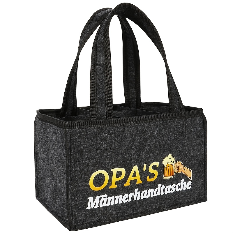 Image of Men's Handbag Made Of Extra Thick Felt With 6 Compartments, Gifts For Grandpa Christmas Birthday Anniversaries