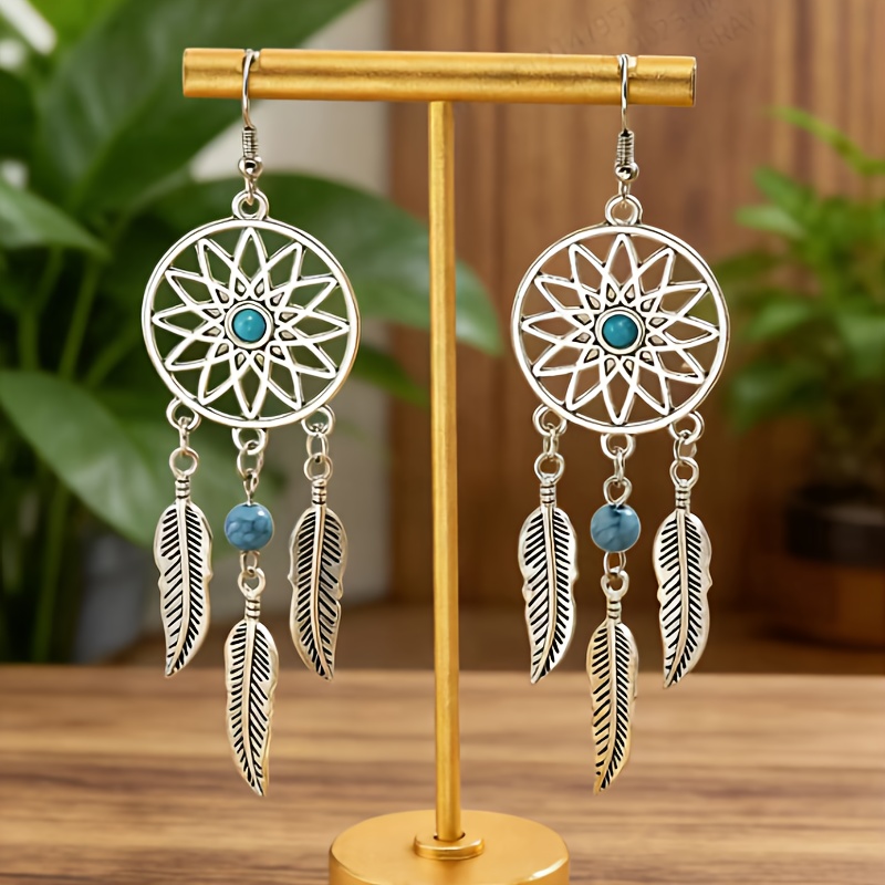 Aazon.co: Drea Catcher Long Seed Beaded etal Dangle Earrings