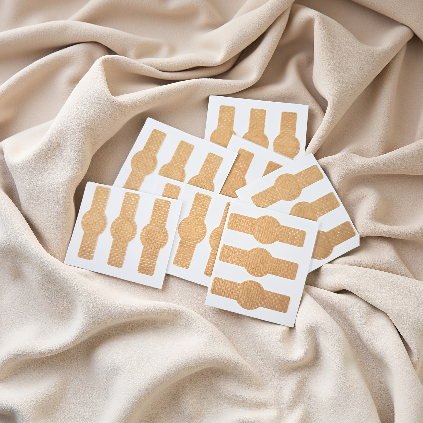 30pcs Per Pack, Non-woven Fabric Material, Breathable Soft Nail Patches, Skin-tone Base Coat Patches