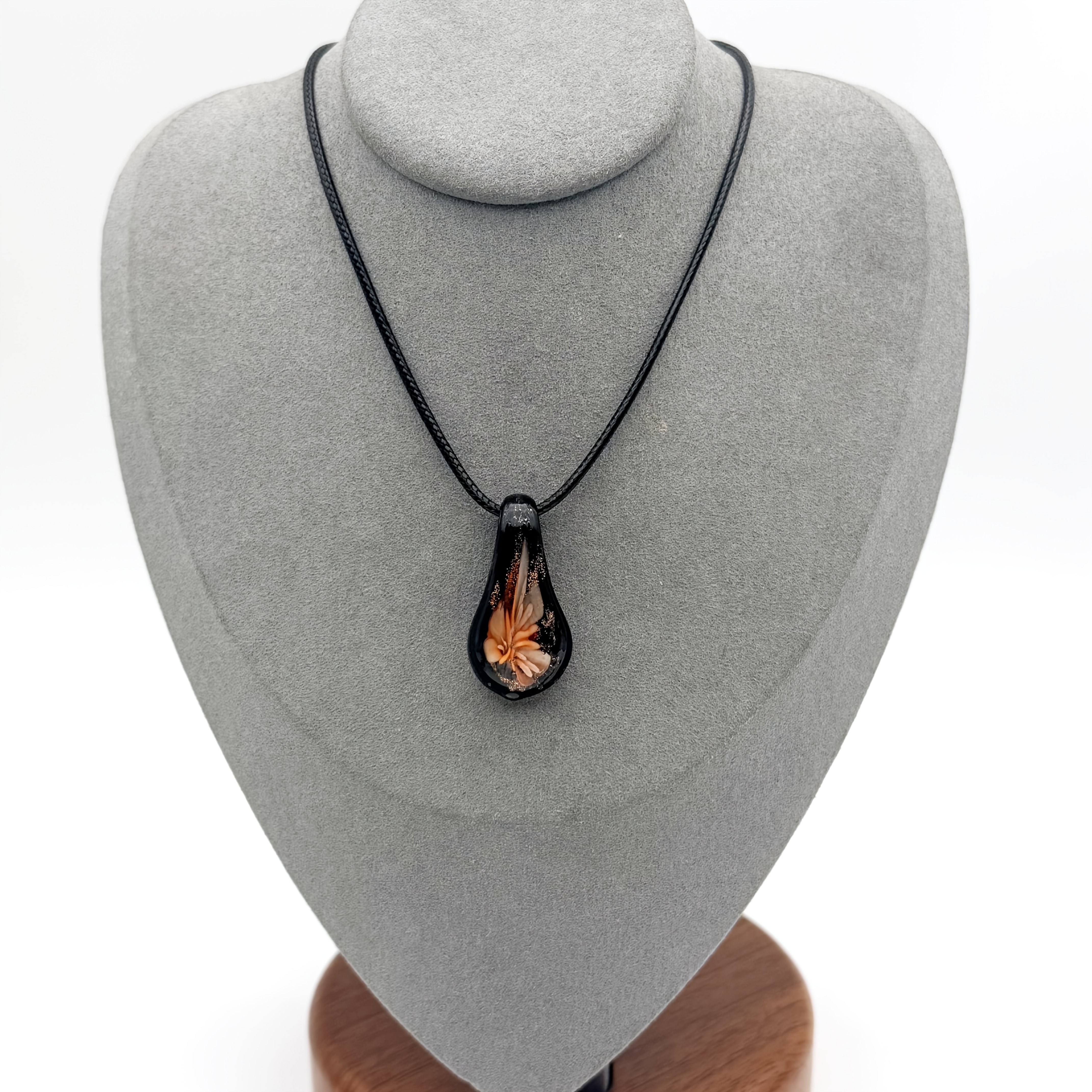 Women's Exquisite Floral Gilt Cloisonné Pendant Necklace, Handcrafted