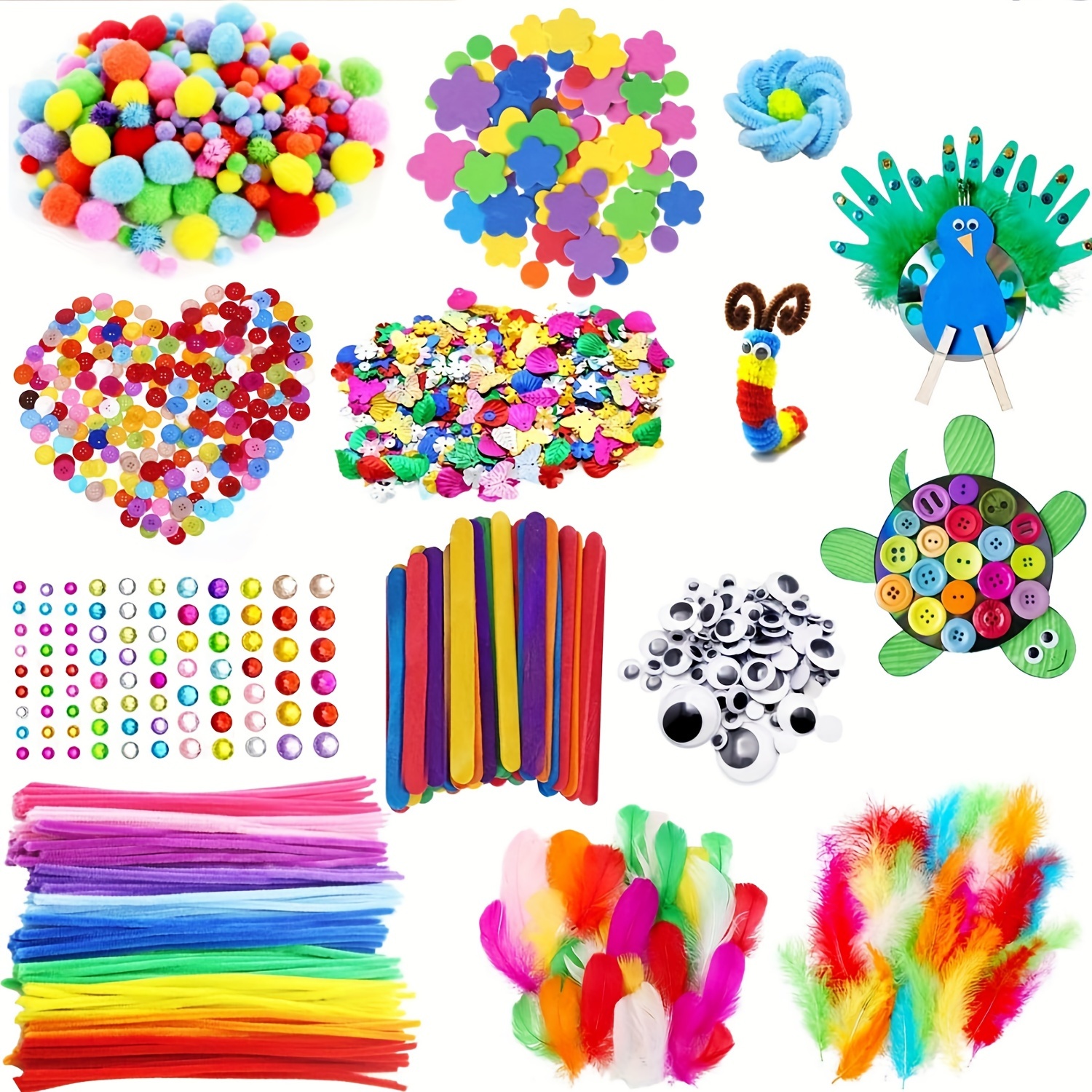 

Diy Kit - 400/1500+pcs Set Cleaners, Pom & - Supplies For