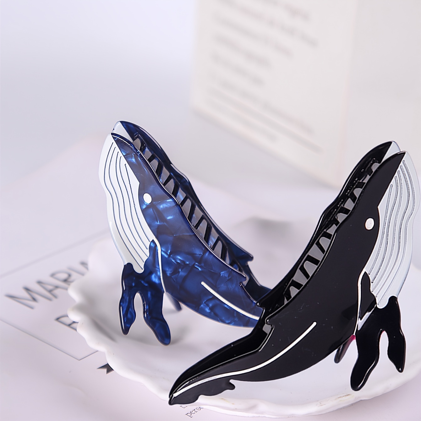 

1pc Whale Shaped Large Hair Claw Clip Non Slip Hair Grab Clip Cute Ponytail Holder For Women And Daily Uses