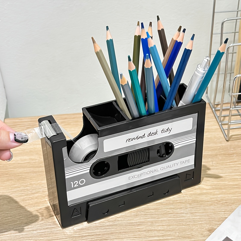 Image of A Tape Dispenser With A Pen Holder, Vintage Cassette Tape Dispenser. Accessories Not Included
