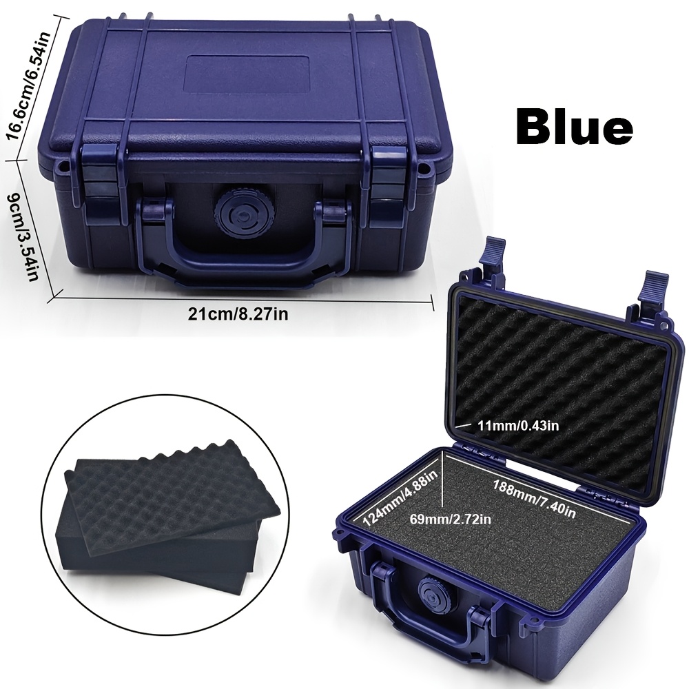TEMU 1pc (1pc) Small Hard Shell Durable Plastic Storage Box, Protective Case, Toolbox, Made Of Pp/abs Material, Sturdy And Drop-resistant, Built-in