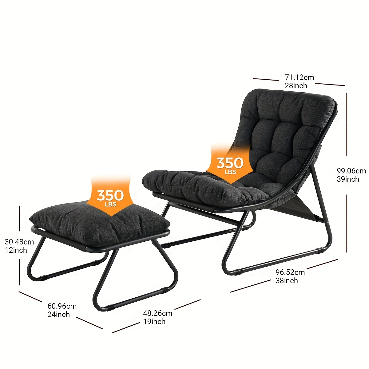 $33/mo - Finance Flamaker Outdoor Rattan Lounge Chair With 2 Side Tables Multifunctional Outdoor Patio Daybed With Footrest Cushions Storage Ottoman Chaise Lounge Chair For Backyard Porch Poolside Deep Blue