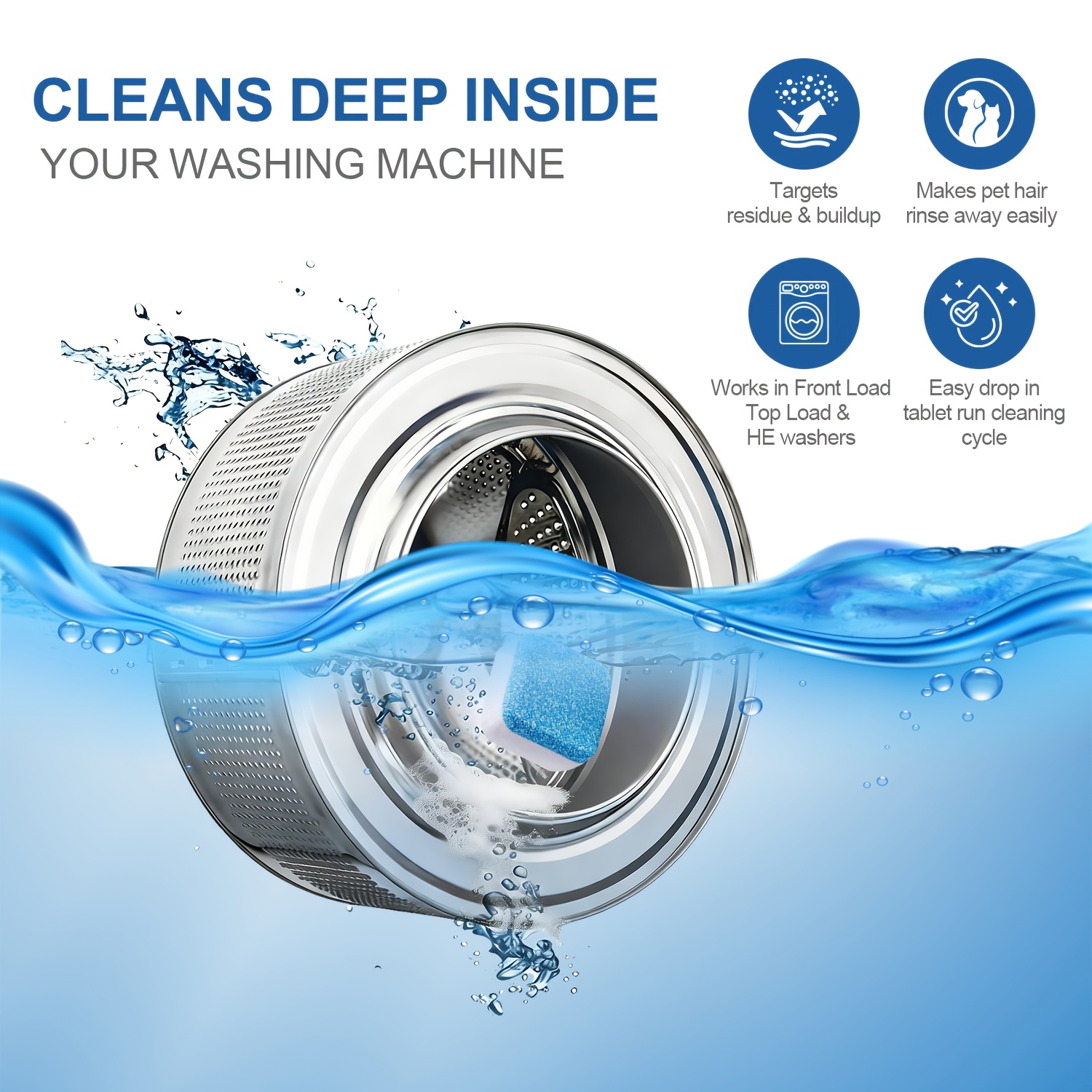washing machine cleaner tablets deep cleaning dirt odor remover   Product details 3