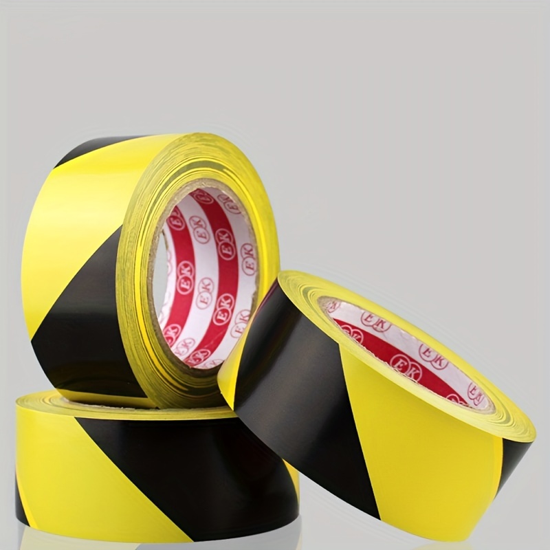 

Pvc Yellow And Black Warning Tape: Durable, Waterproof, And Suitable For Construction Sites, Warehouses, And Field Marking