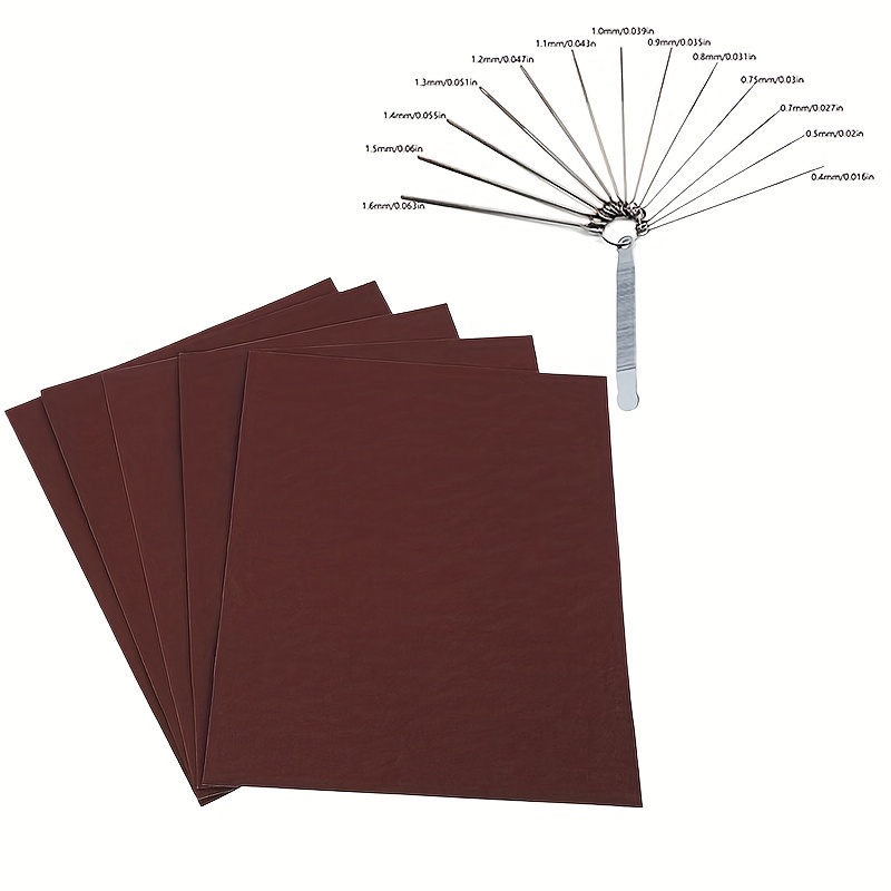 Image of Complete Guitar And Ukulele Maintenance Kit: 1 Precision Alloy Flat Pick, 13 Sizes Of Small Round Files (0.4mm - 1. Mm), With 5 Sheets Of 240 Grit Sandpaper - For Smoothing , Polishing Nuts And