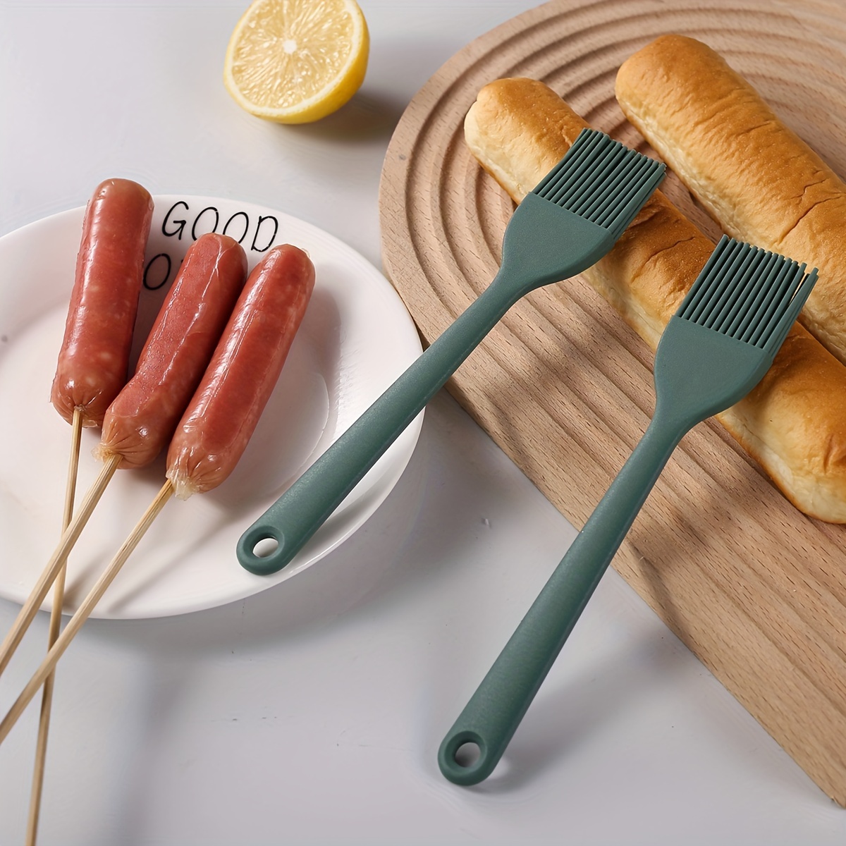 

Silicone Oil Brush Integrated Resistant Non-toxic Reusable Silicone Oil Brush Baking Tool Fryer Grill Accessories